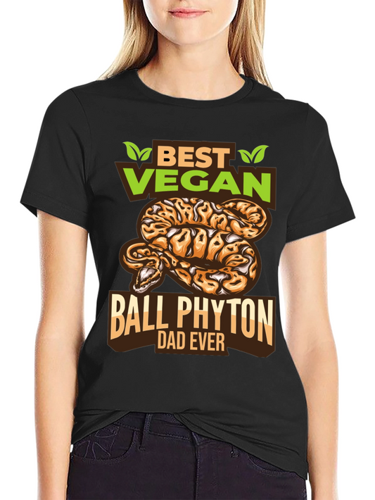 Vegan Ball Python Dad Ever Graphic T-Shirt