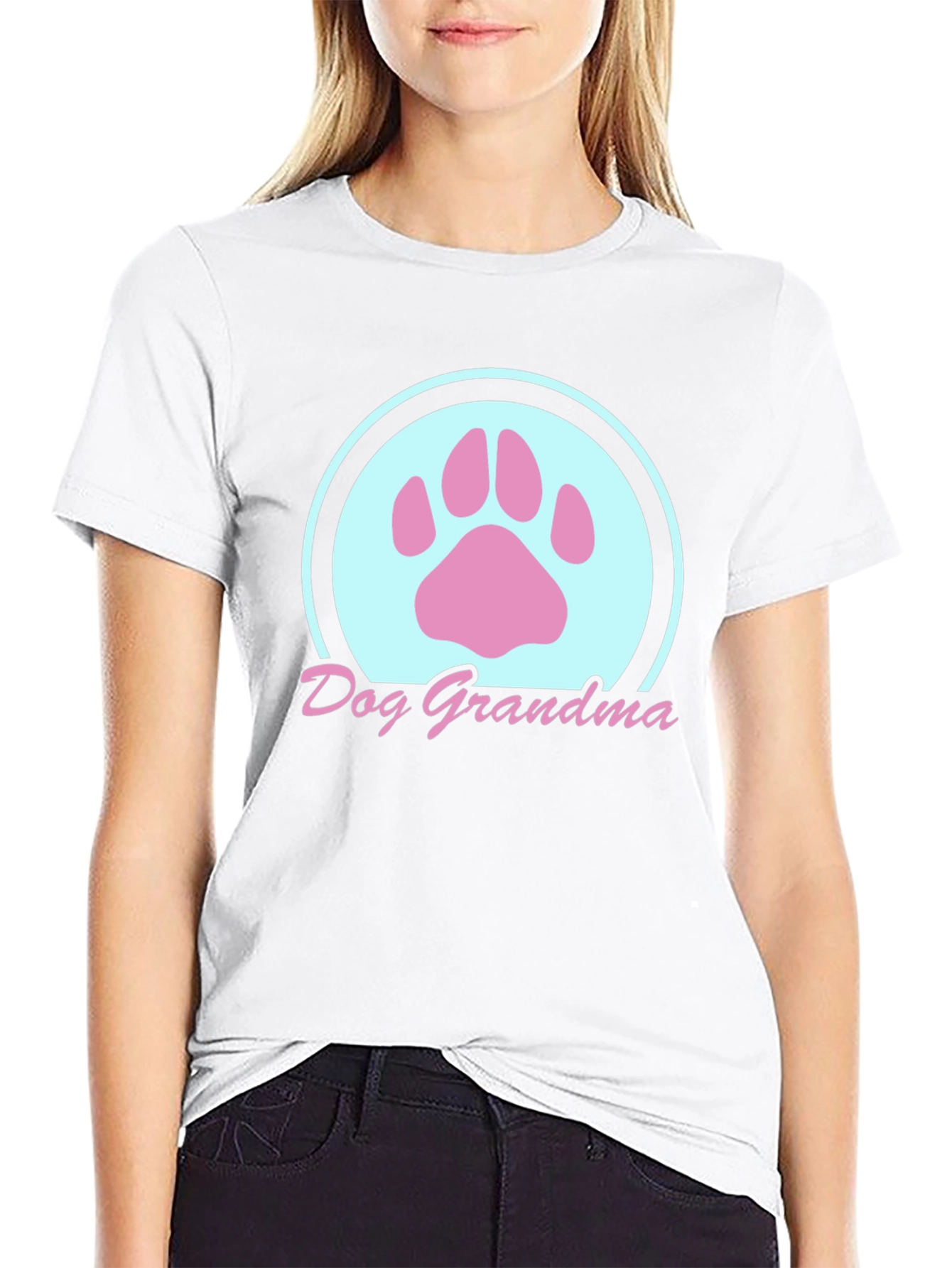 Dog Grandma T-Shirt - Paw Print Graphic Tee