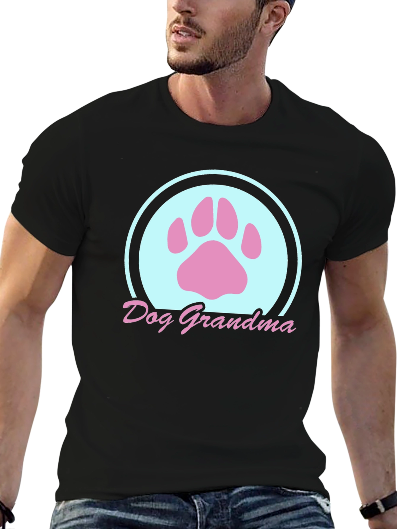 Dog Grandma T-Shirt - Paw Print Graphic Tee