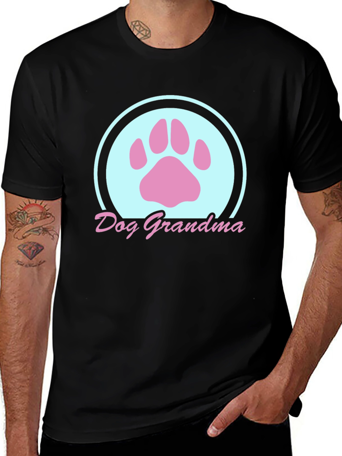 Dog Grandma T-Shirt - Paw Print Graphic Tee