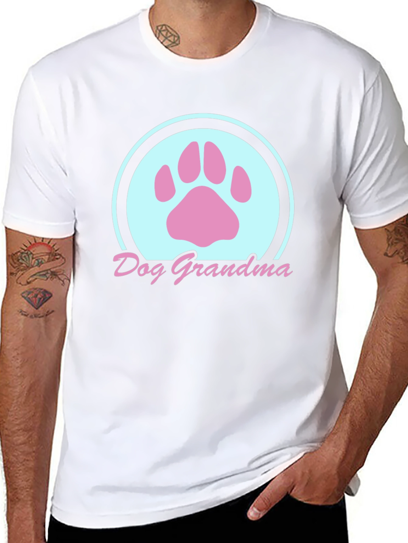 Dog Grandma T-Shirt - Paw Print Graphic Tee
