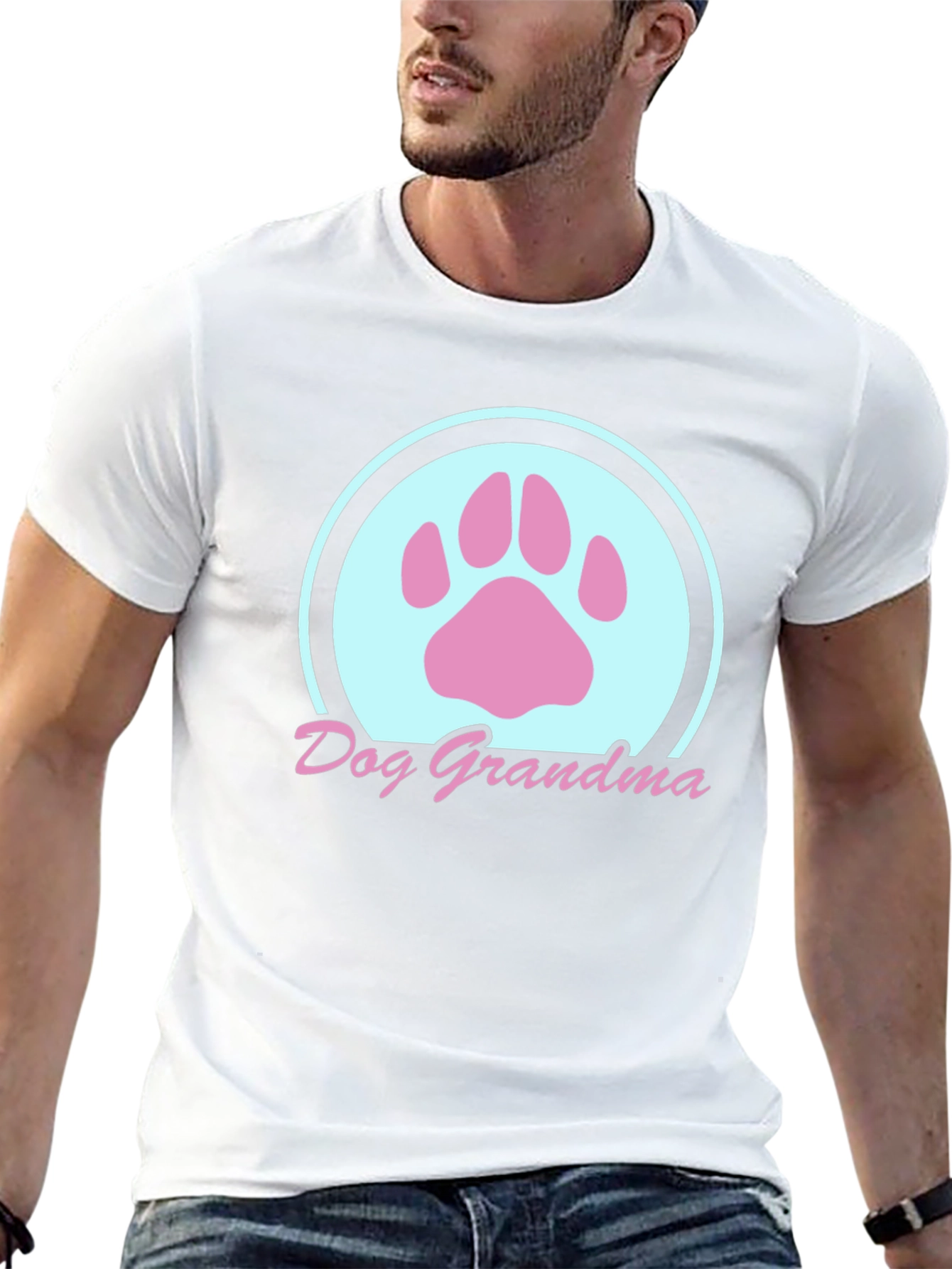 Dog Grandma T-Shirt - Paw Print Graphic Tee