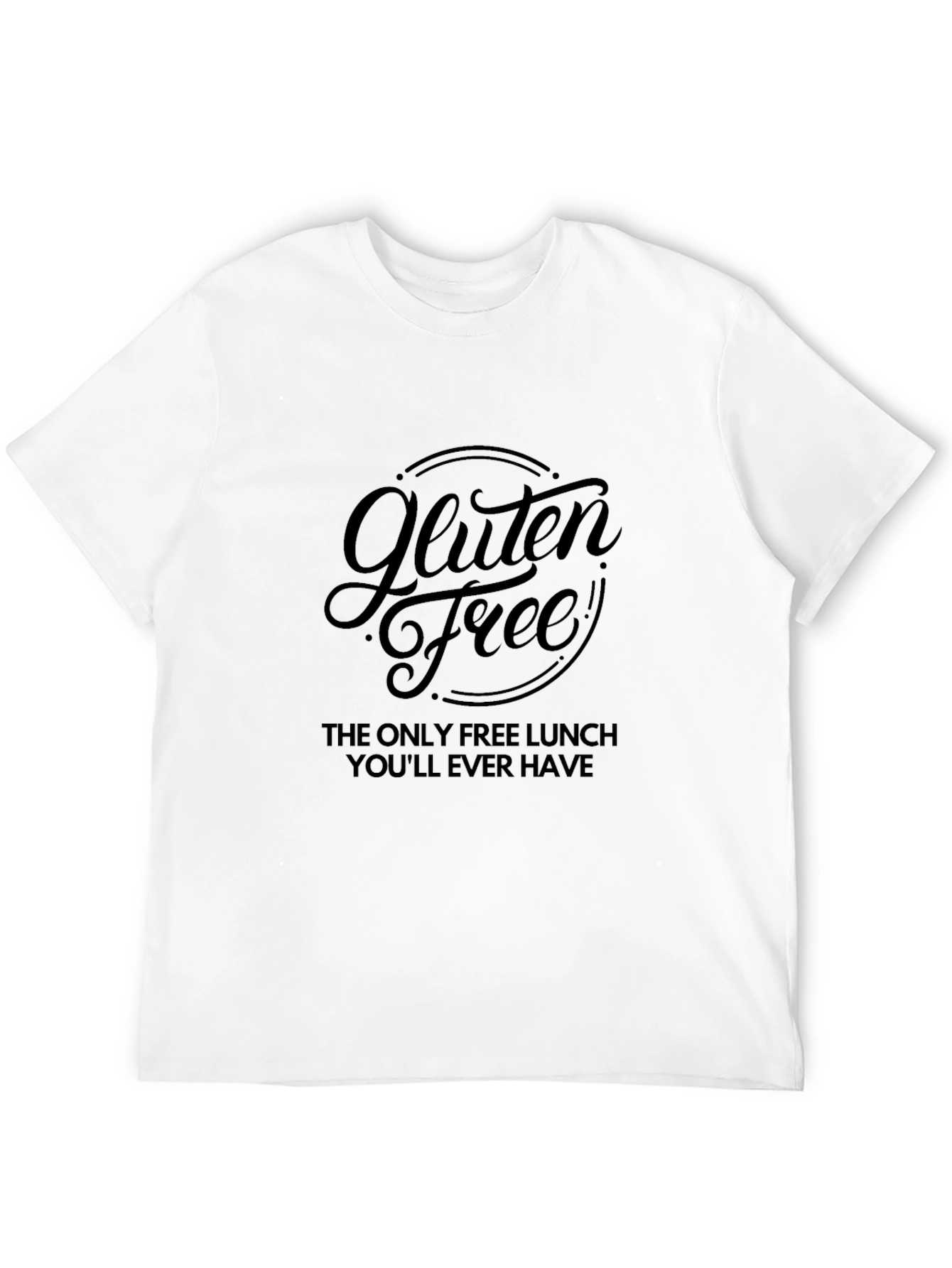 Gluten Free Free Lunch Mens Black T-Shirt