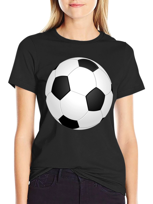 Soccer Ball Graphic Black T-Shirt