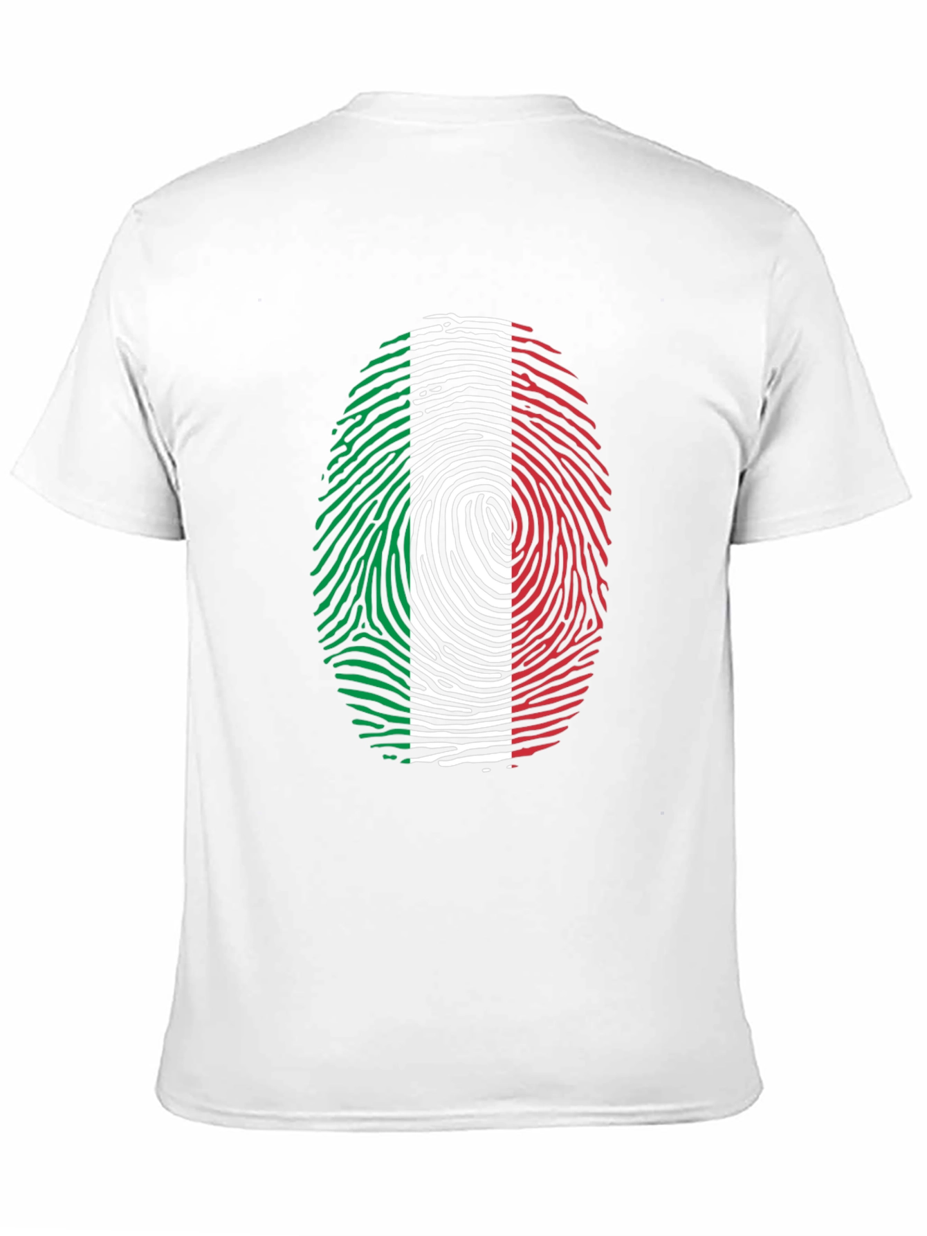 Italian Flag Fingerprint Graphic Tee - Black