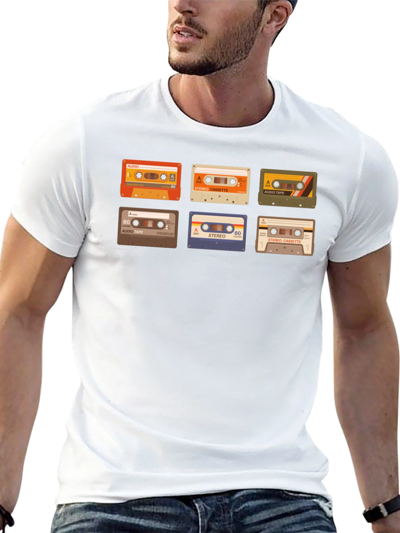 Retro Cassette Tape Graphic T-Shirt