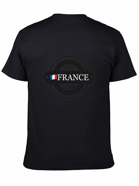 France Flag Graphic Black T-Shirt