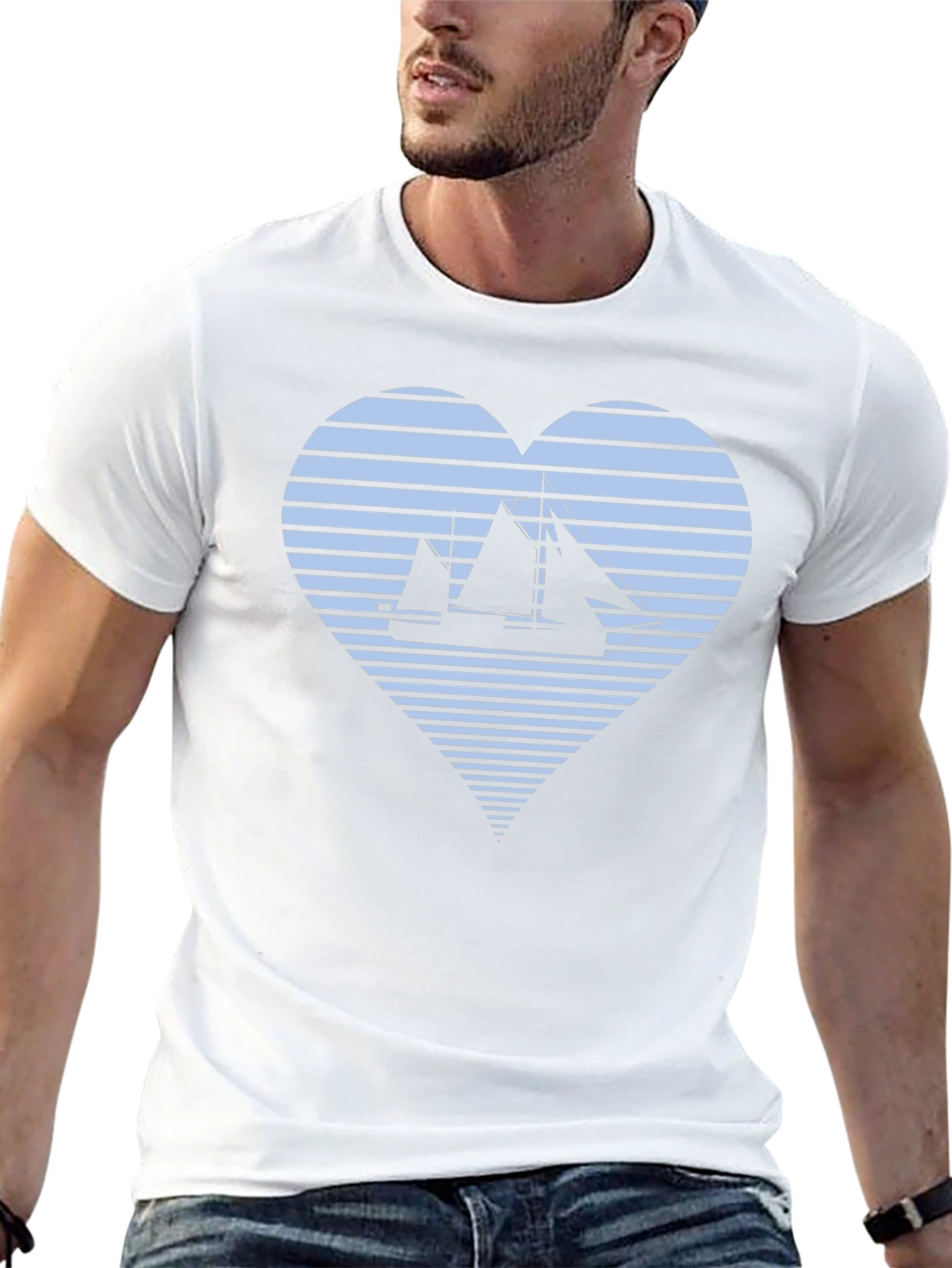 Nautical Heart T-Shirt: Sailboat Love Tee