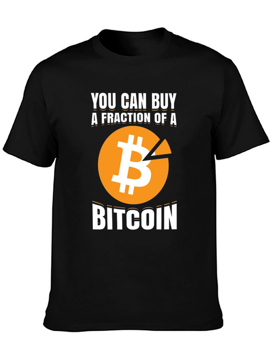 Bitcoin Fraction Graphic Tee - Crypto Investor T-Shirt