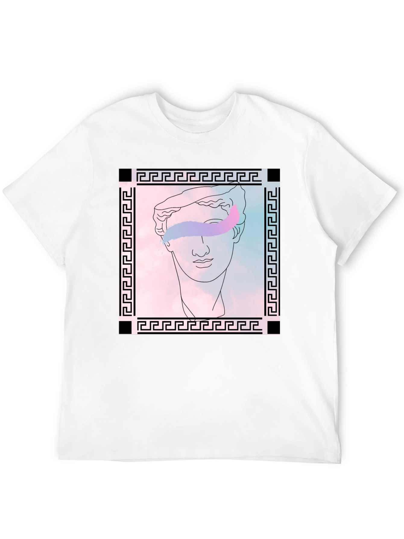 Greek Bust Graphic Tee - Stylish Black T-Shirt