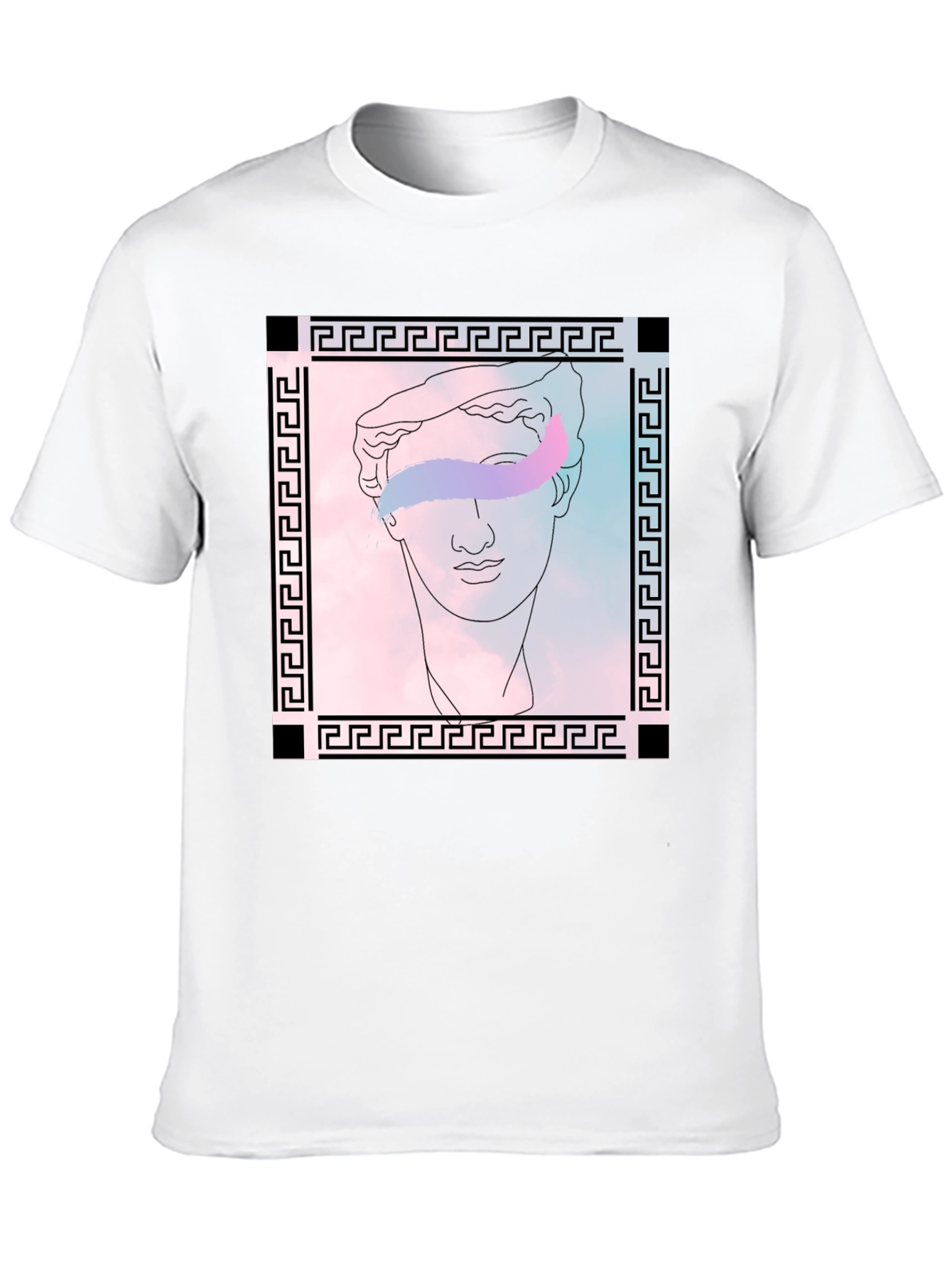 Greek Bust Graphic Tee - Stylish Black T-Shirt