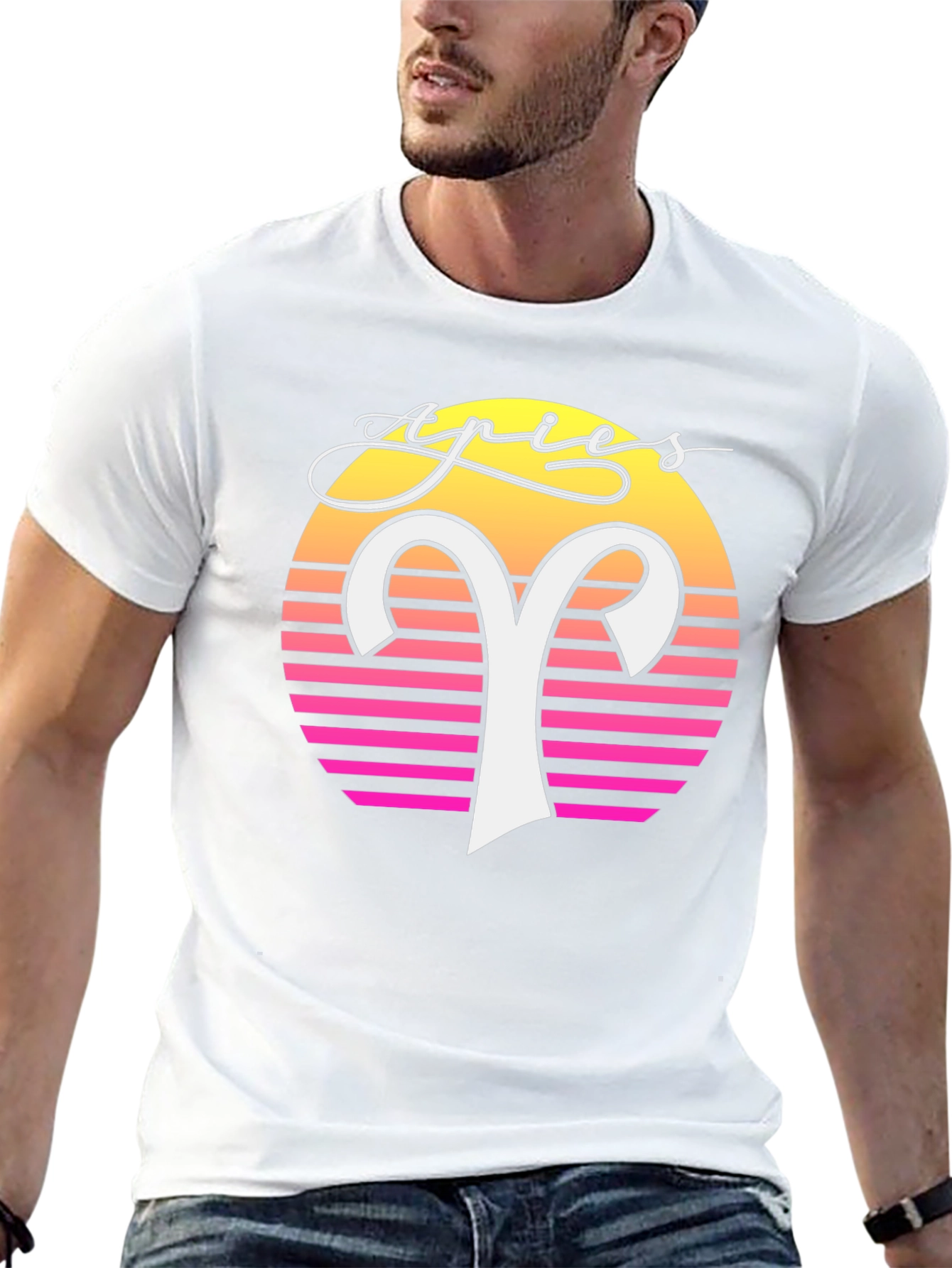 Retro Aries Zodiac Graphic Tee