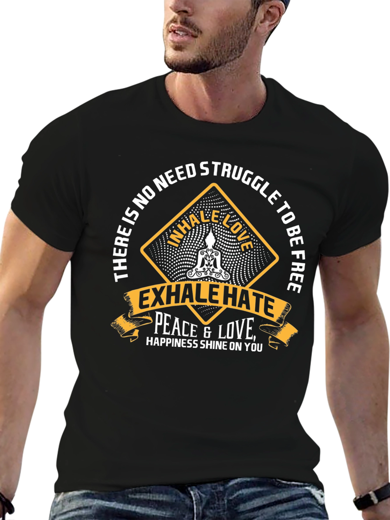 Inhale Love Exhale Hate Graphic T-Shirt