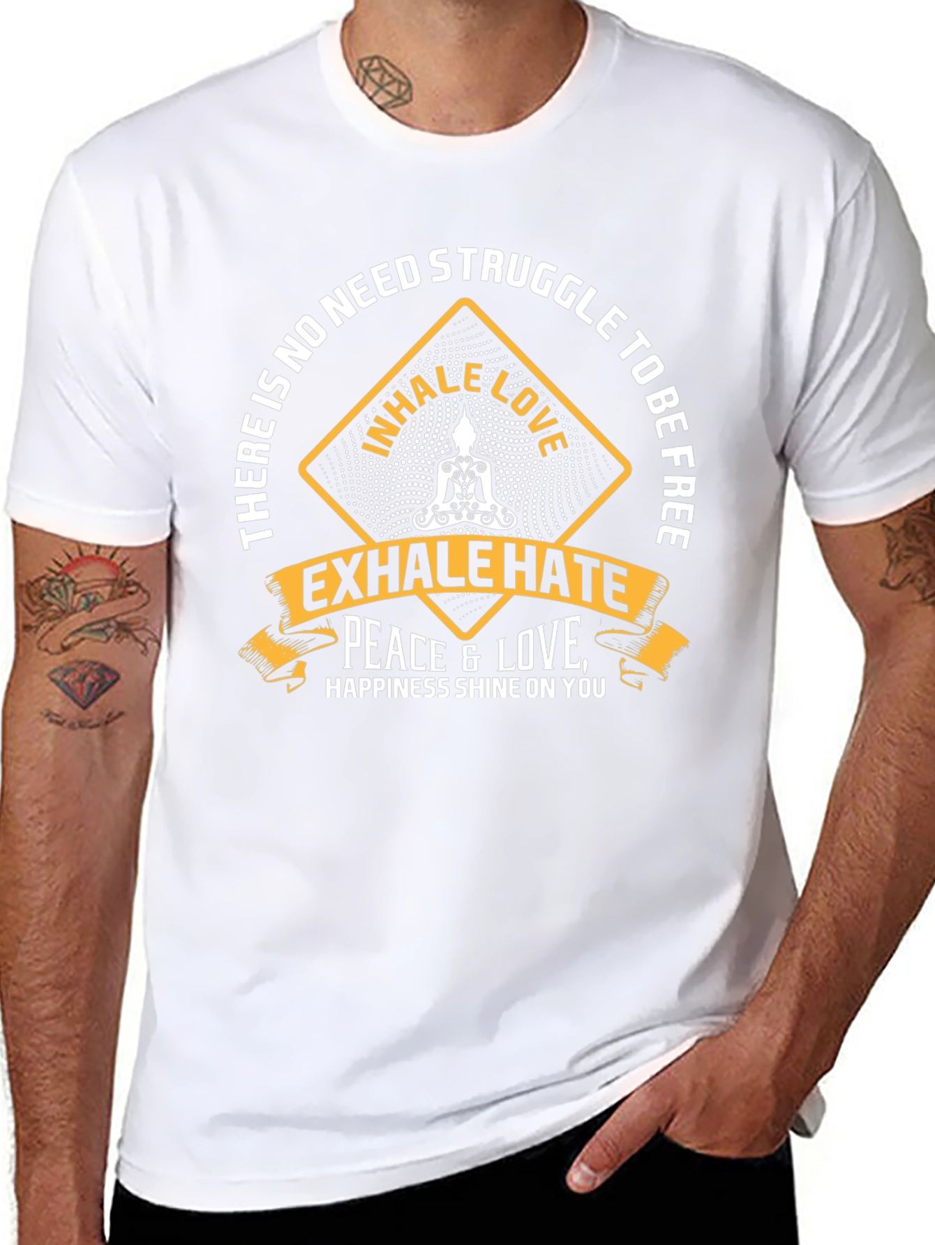 Inhale Love Exhale Hate Graphic T-Shirt
