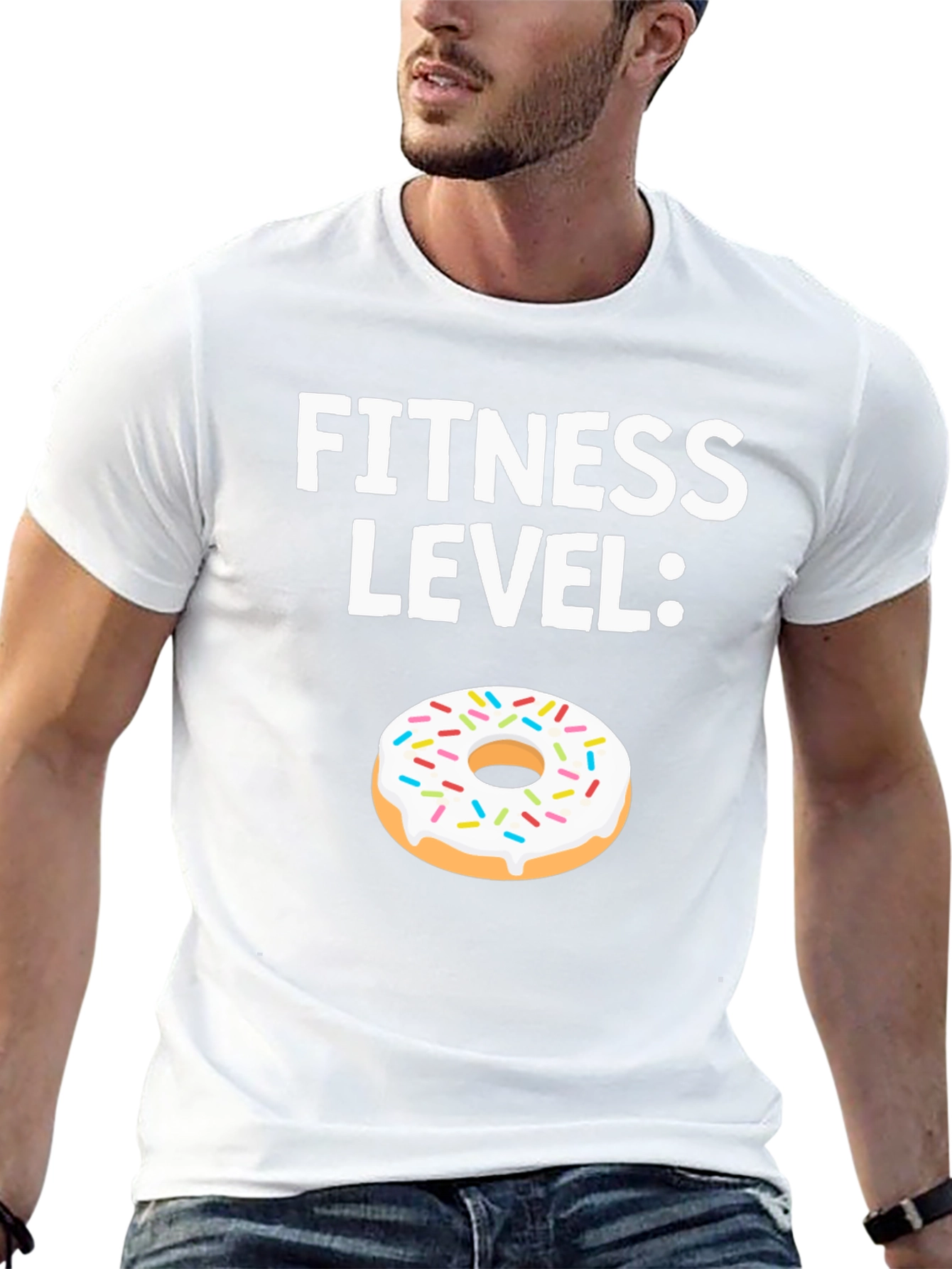 Fitness Level Donut Graphic T-Shirt