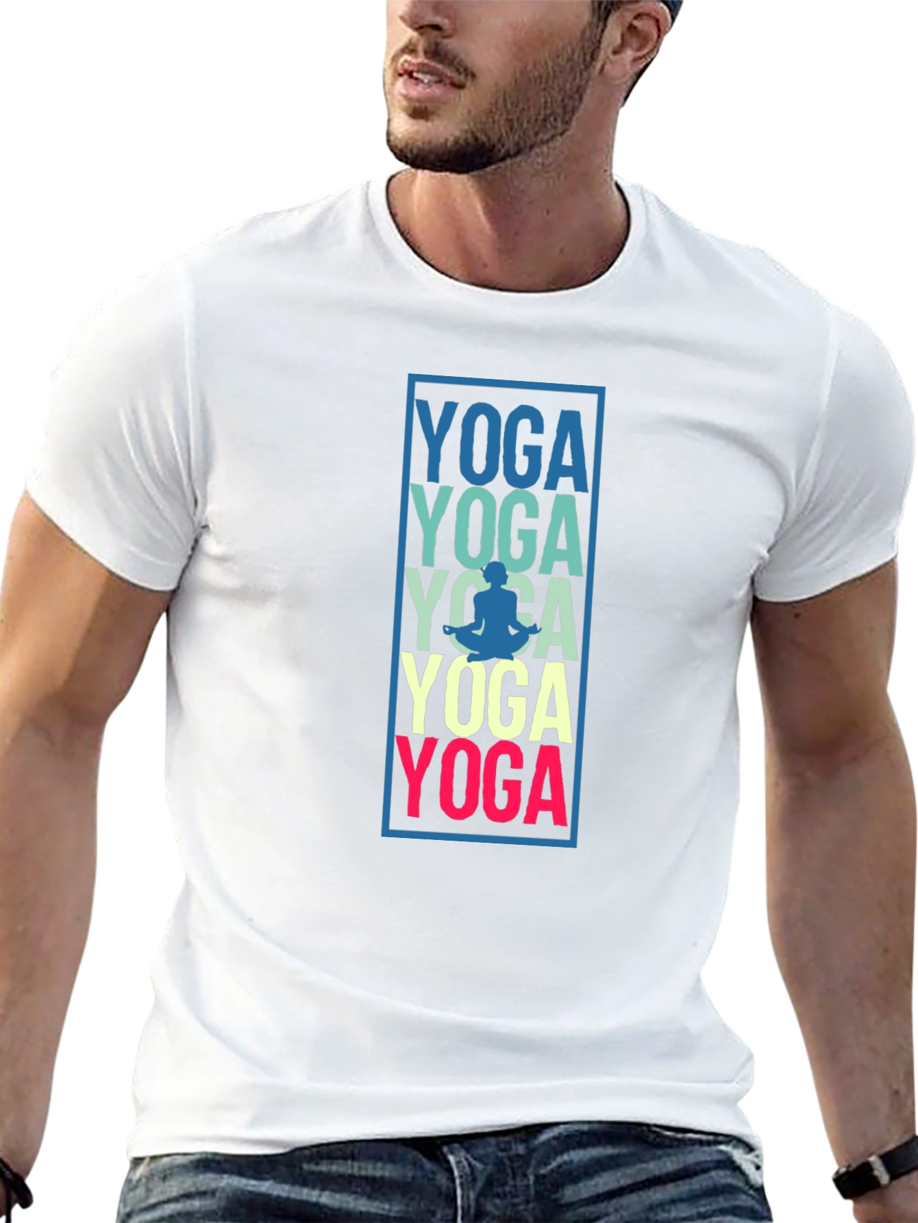 Yoga Graphic Print Mens T-Shirt