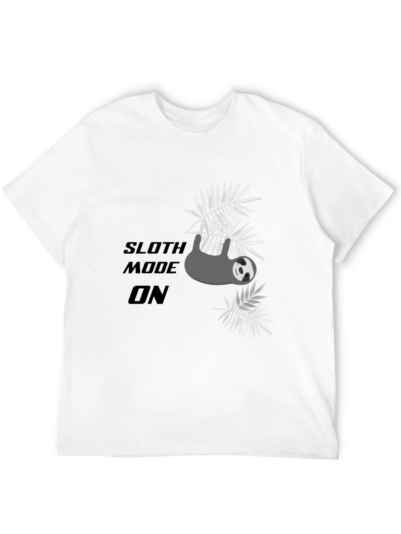 Sloth Mode On Black T-Shirt