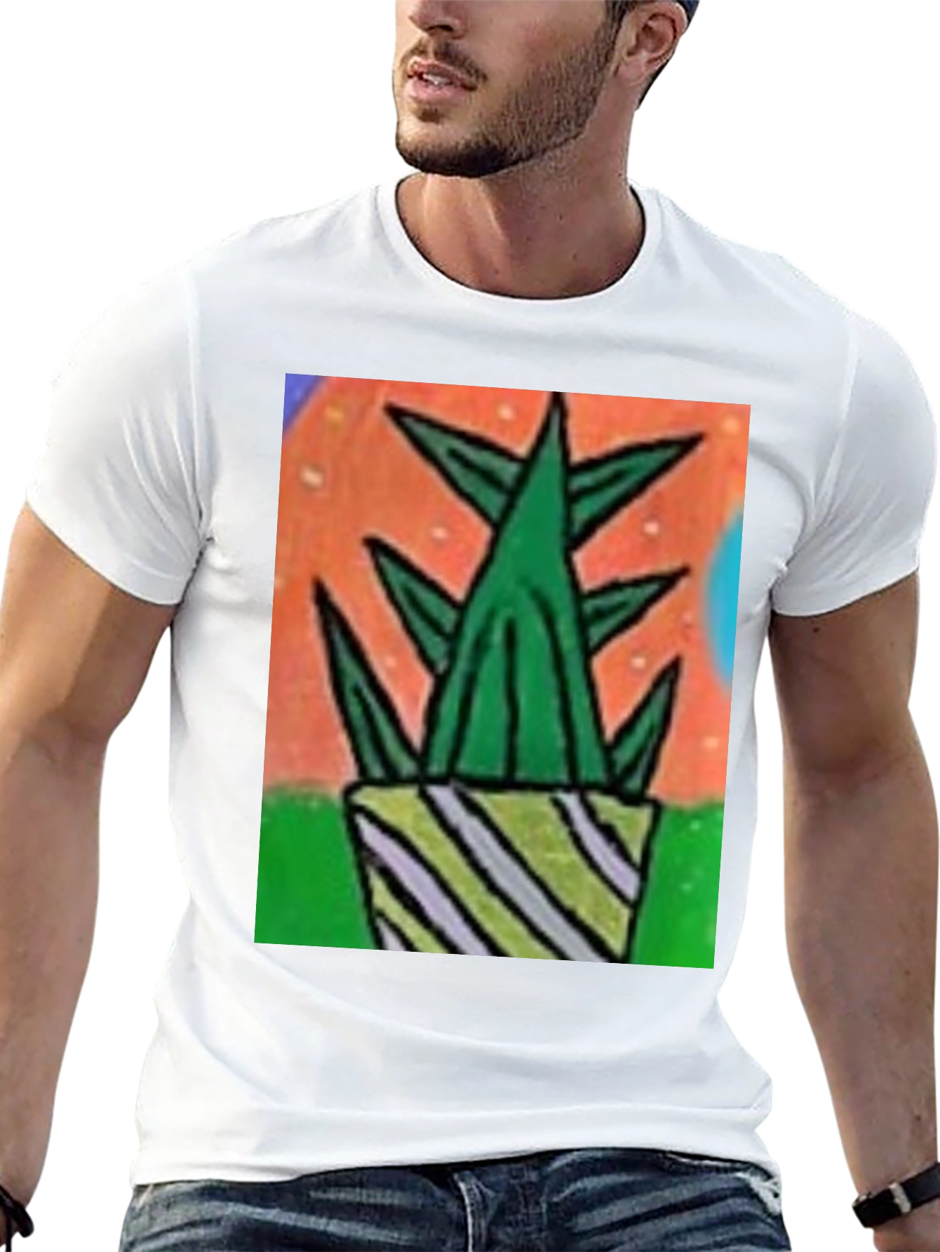 Abstract Cactus Potted T-Shirt