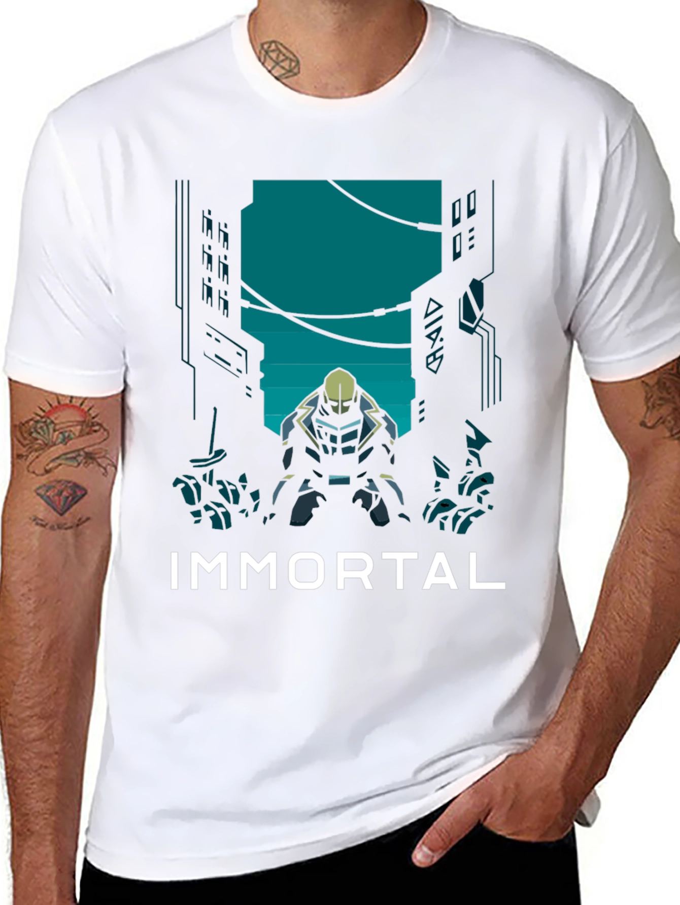Immortal Graphic Tee - Sci-Fi Inspired Black T-Shirt