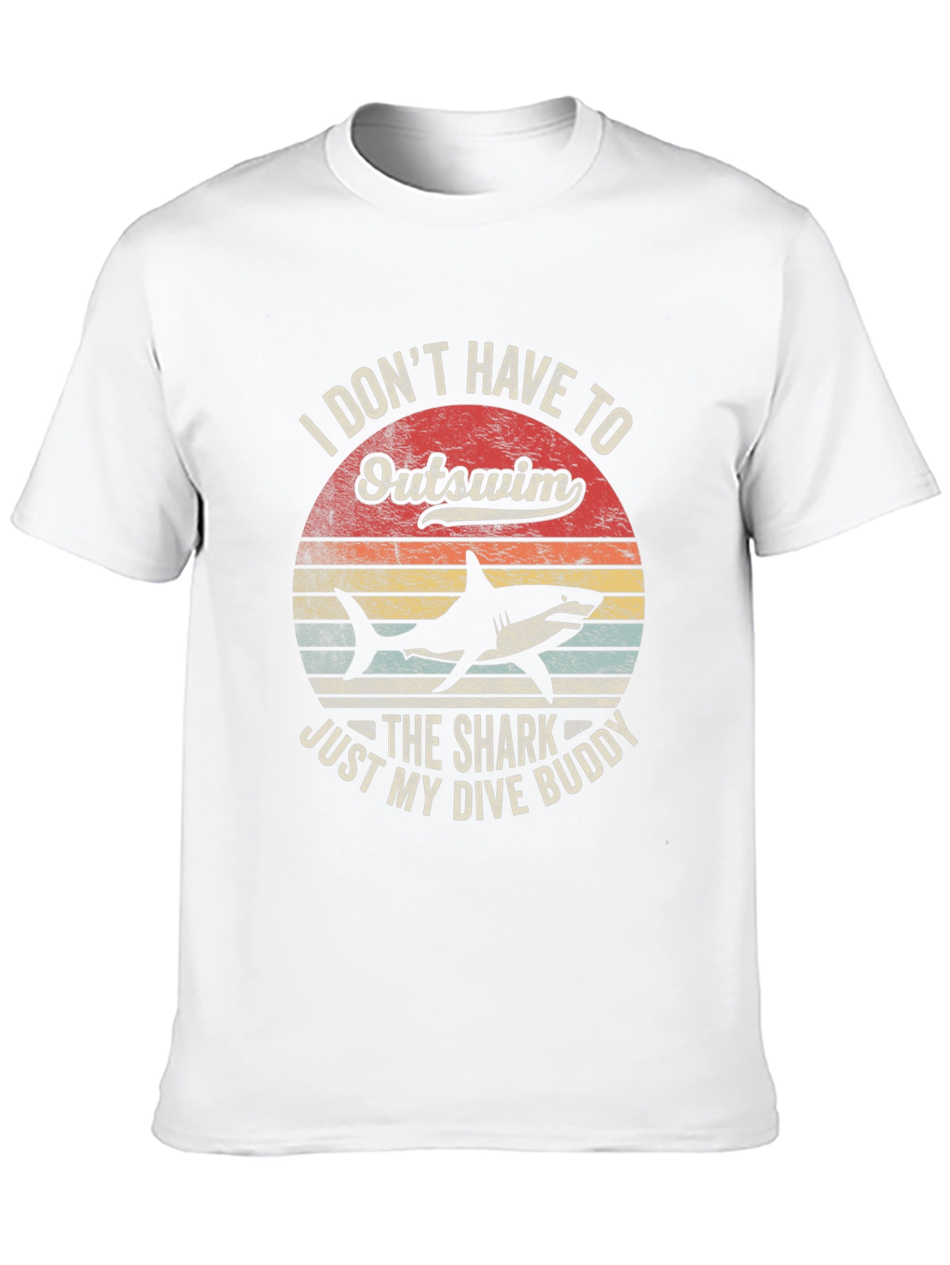Funny Shark Dive Buddy Graphic T-Shirt