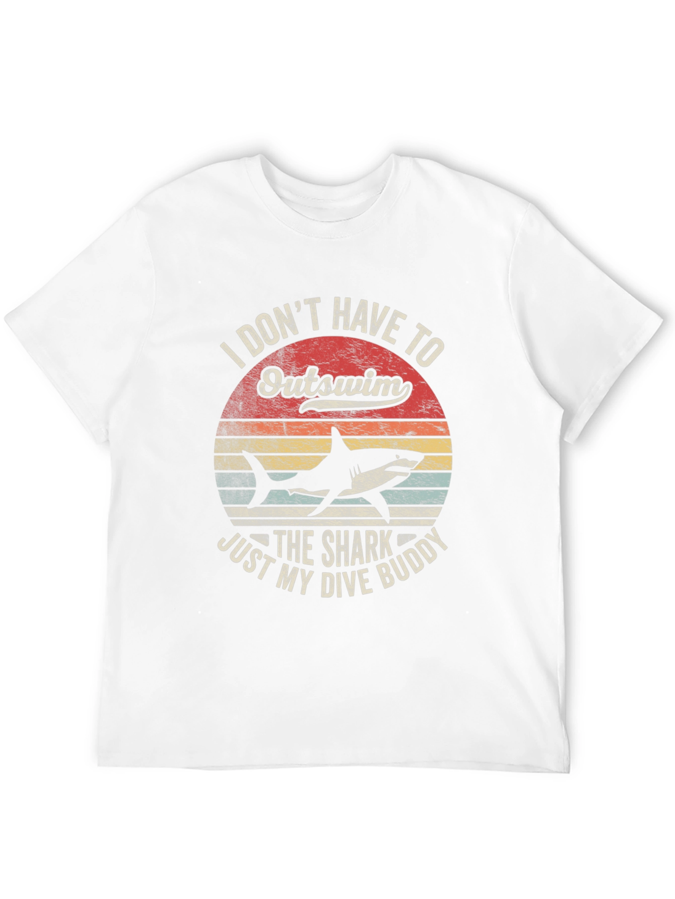 Funny Shark Dive Buddy Graphic T-Shirt