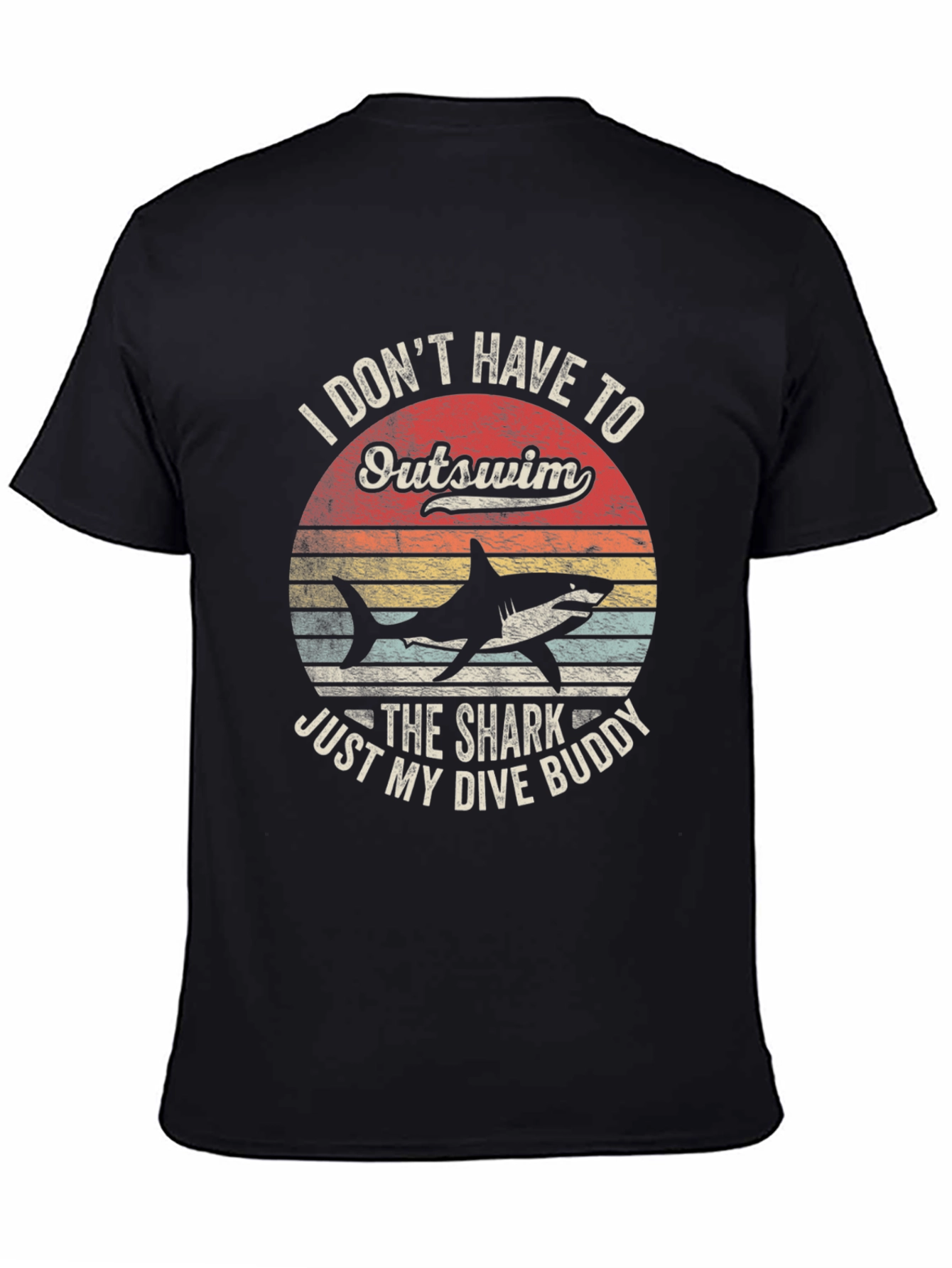 Funny Shark Dive Buddy Graphic T-Shirt