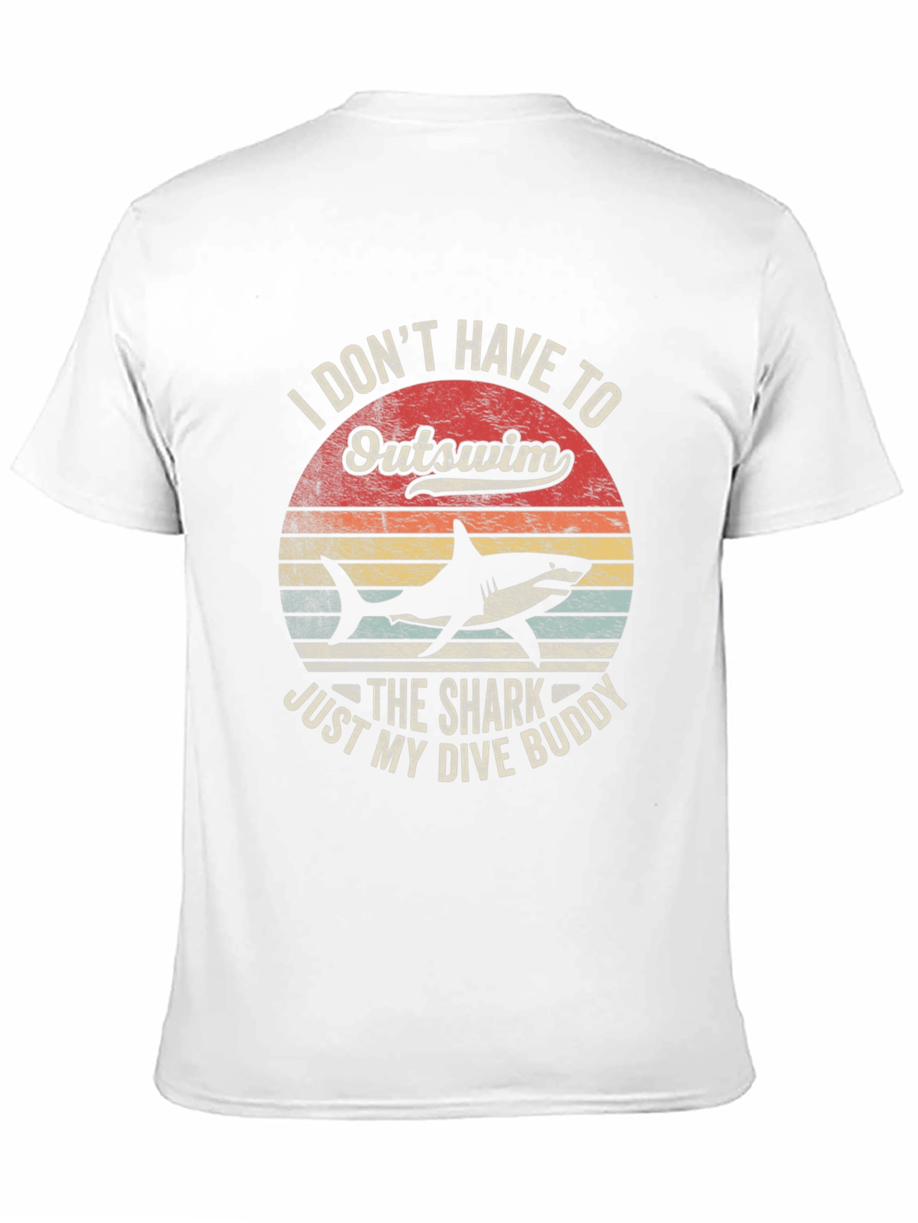 Funny Shark Dive Buddy Graphic T-Shirt