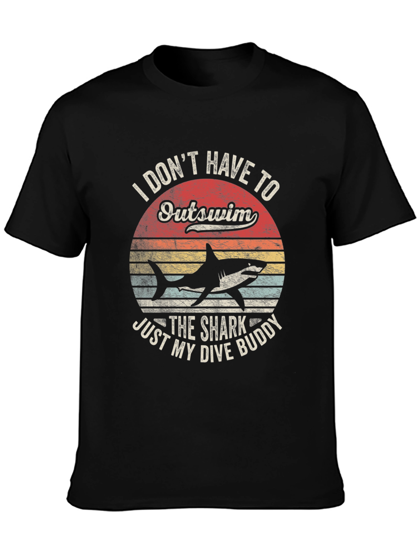 Funny Shark Dive Buddy Graphic T-Shirt