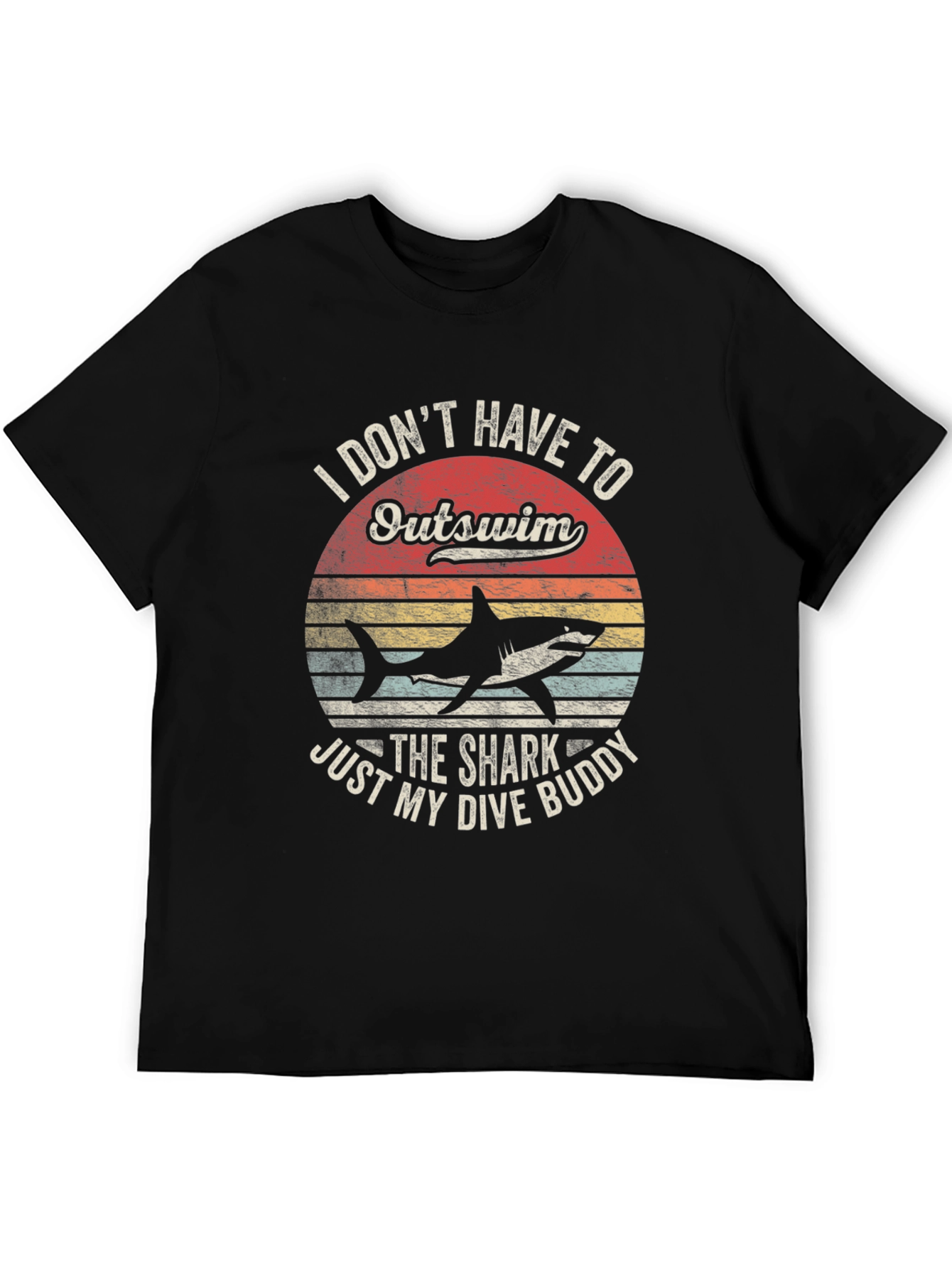 Funny Shark Dive Buddy Graphic T-Shirt