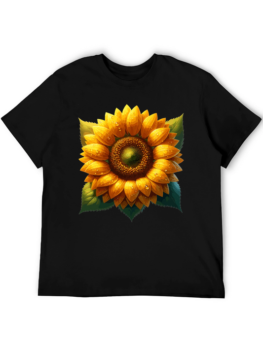 Sunflower Graphic Tee - Artistic Floral Design