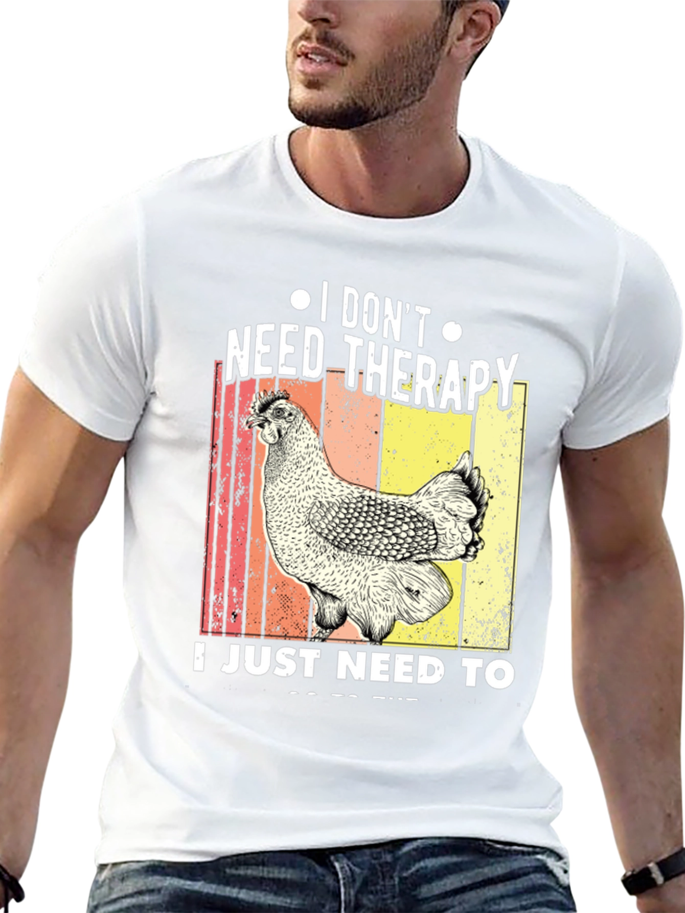 Chicken Therapy Black T-Shirt