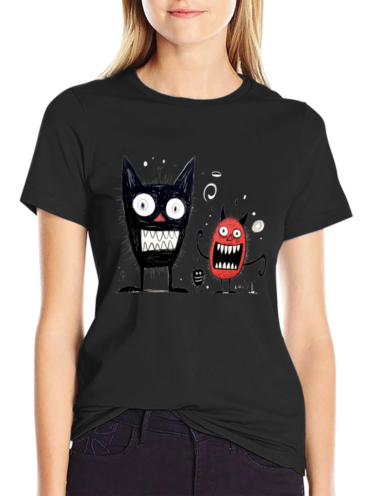 Monster Graphic Black T-Shirt