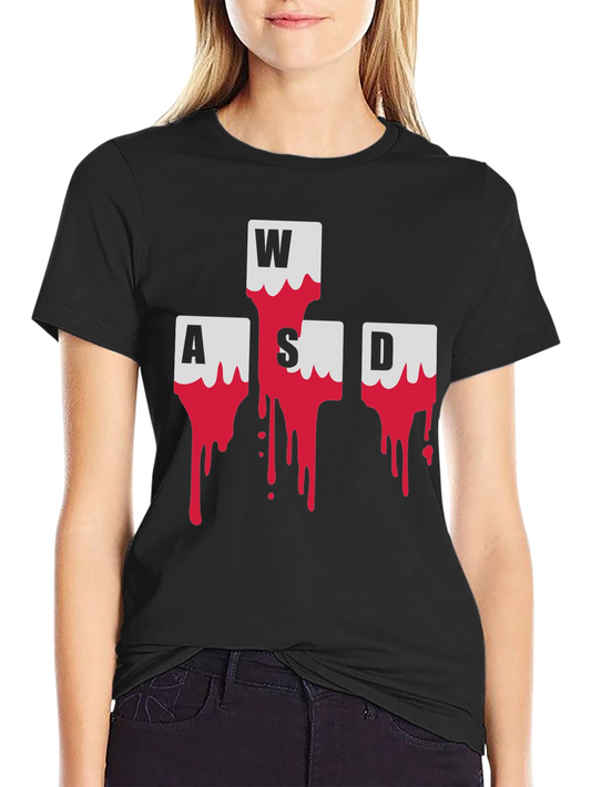 WASD Gamer T-Shirt - Bloody Keyboard Keys