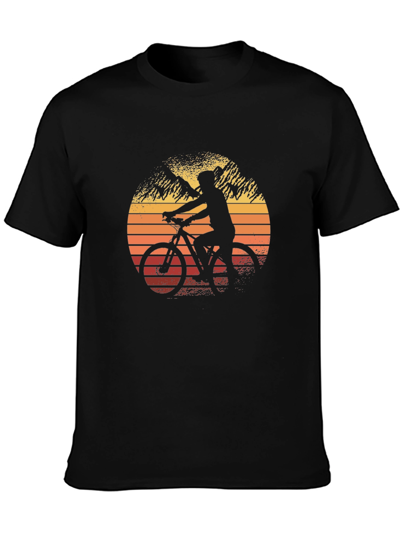 Mountain Biking Sunset Graphic Tee