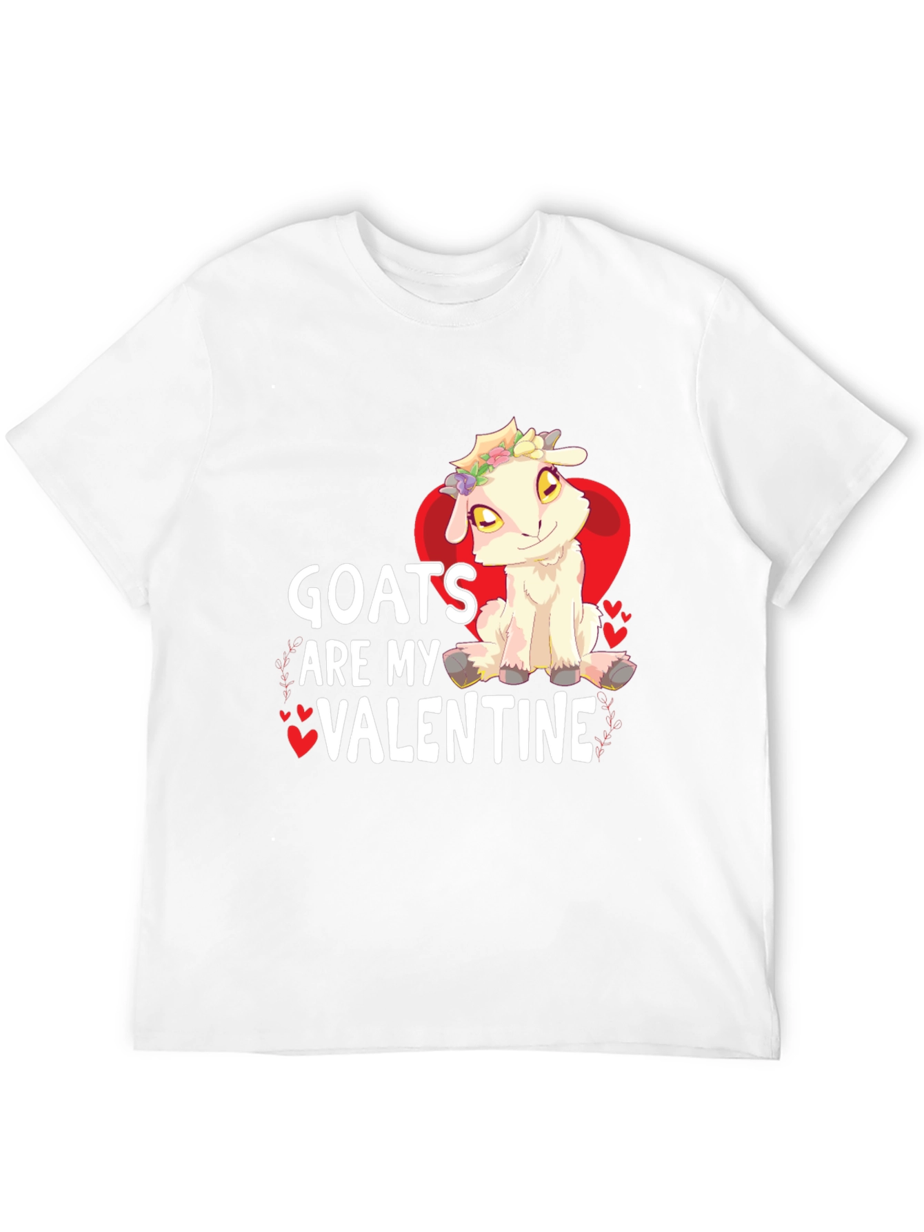Goats Are My Valentine Graphic Tee - Black