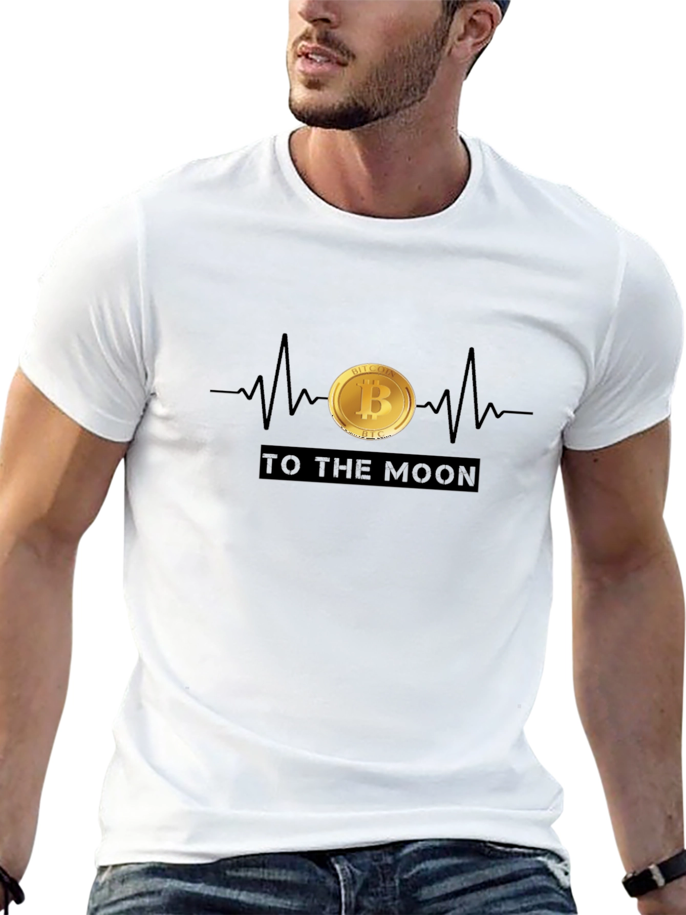 Bitcoin Heartbeat T-Shirt - To The Moon!