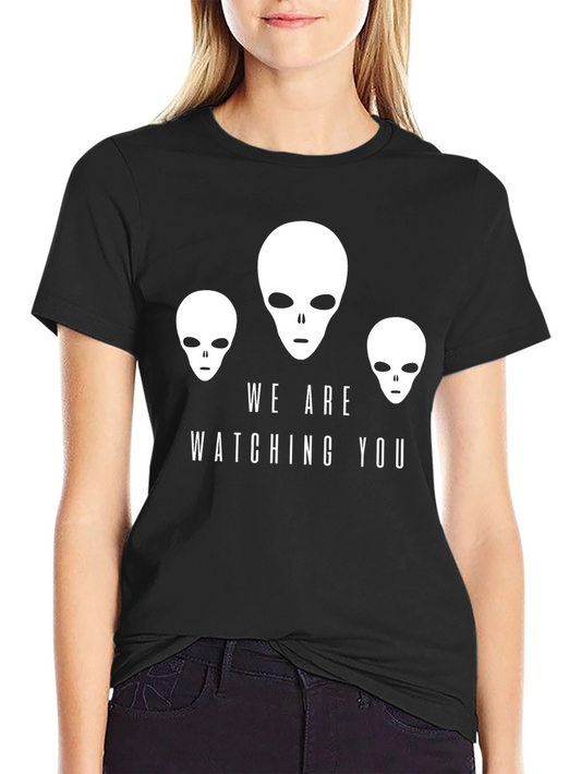 We Are Watching You Alien Graphic Tee - Black