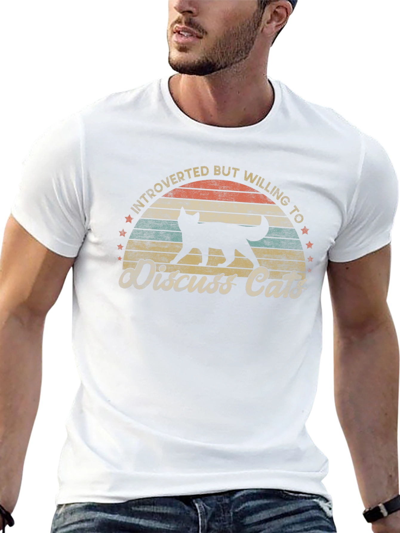Introverted Cat Lover T-Shirt - Discuss Cats