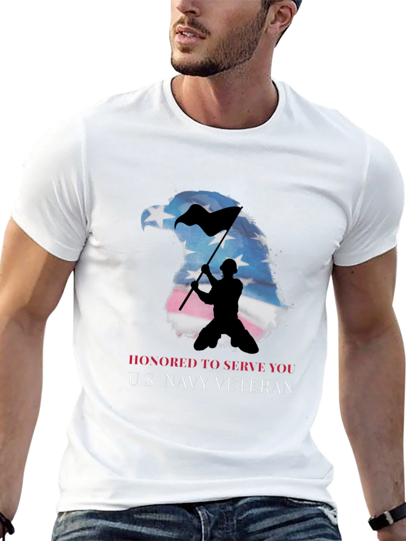 Honored Navy Veteran Eagle T-Shirt
