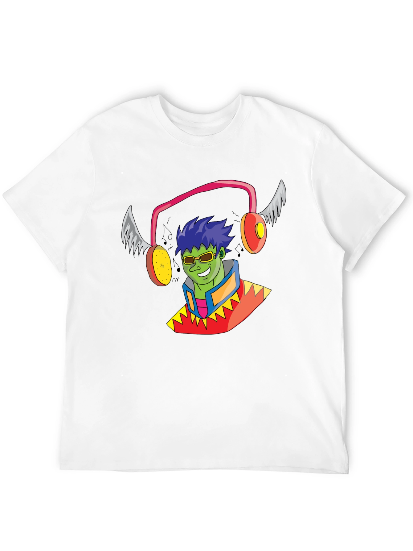 Funky Cartoon Character Black T-Shirt