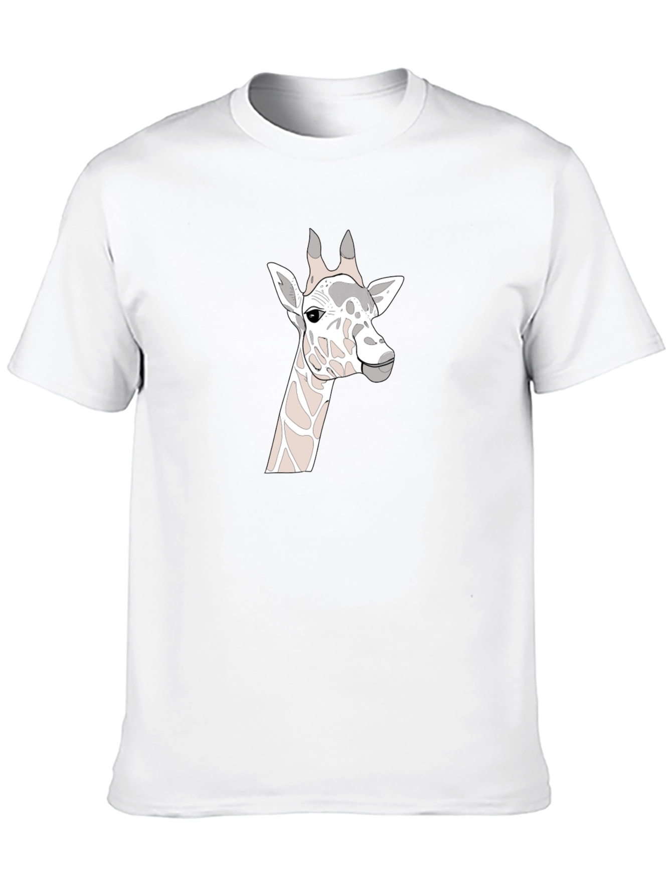 Giraffe Graphic Tee - Stylish Black Cotton T-Shirt