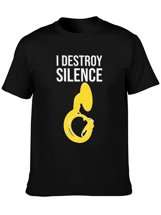 I Destroy Silence Tuba Graphic Tee - Black