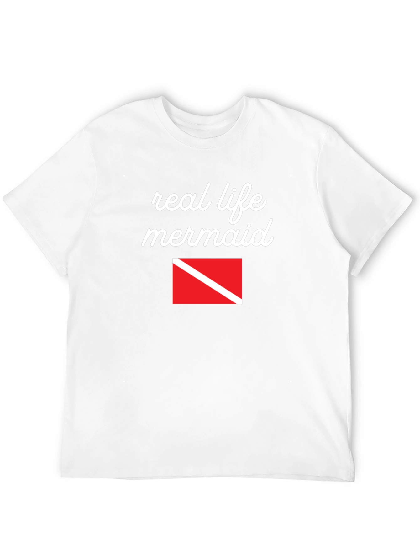 Real Life Mermaid Scuba Diving Flag T-Shirt