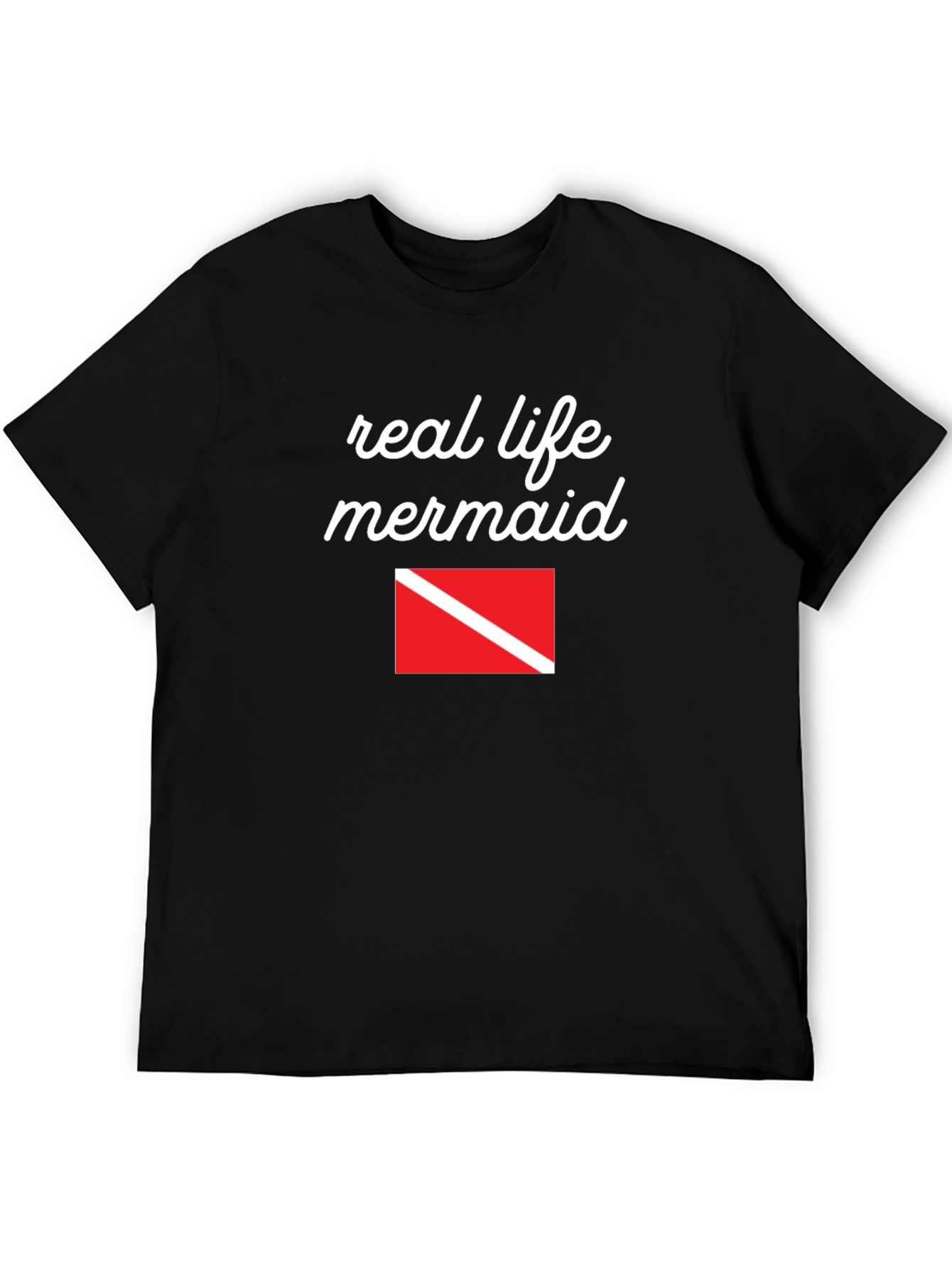 Real Life Mermaid Scuba Diving Flag T-Shirt