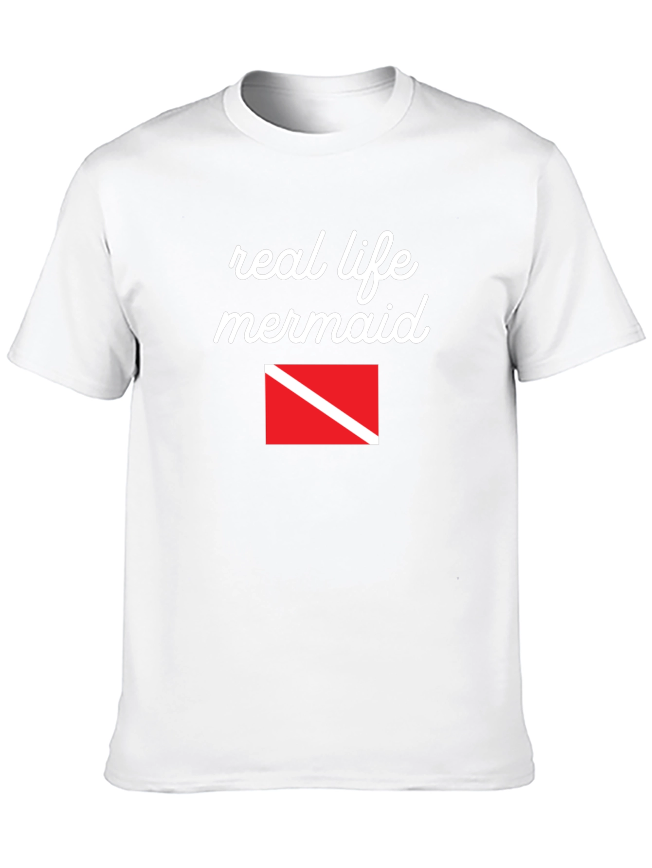 Real Life Mermaid Scuba Diving Flag T-Shirt