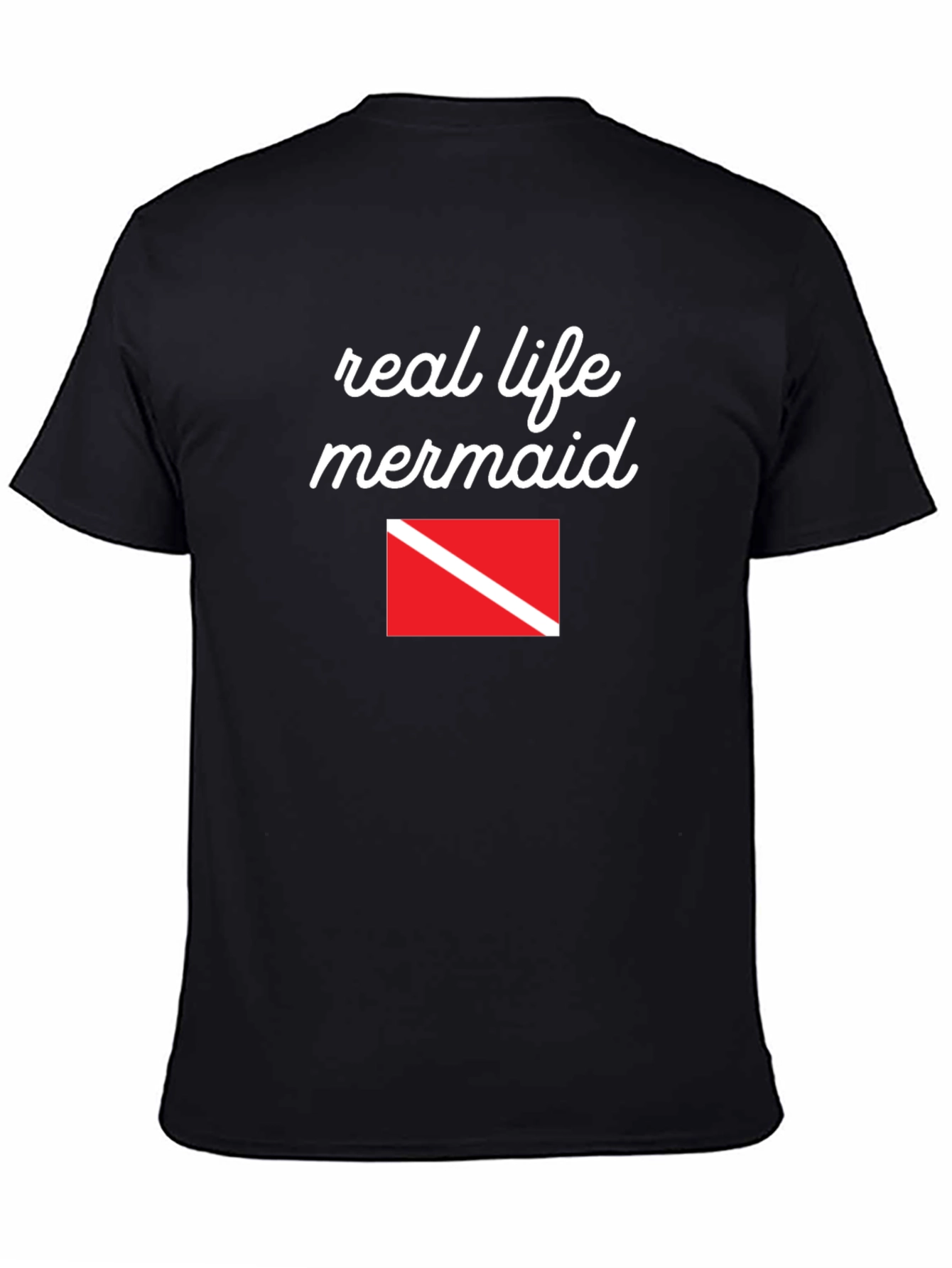Real Life Mermaid Scuba Diving Flag T-Shirt