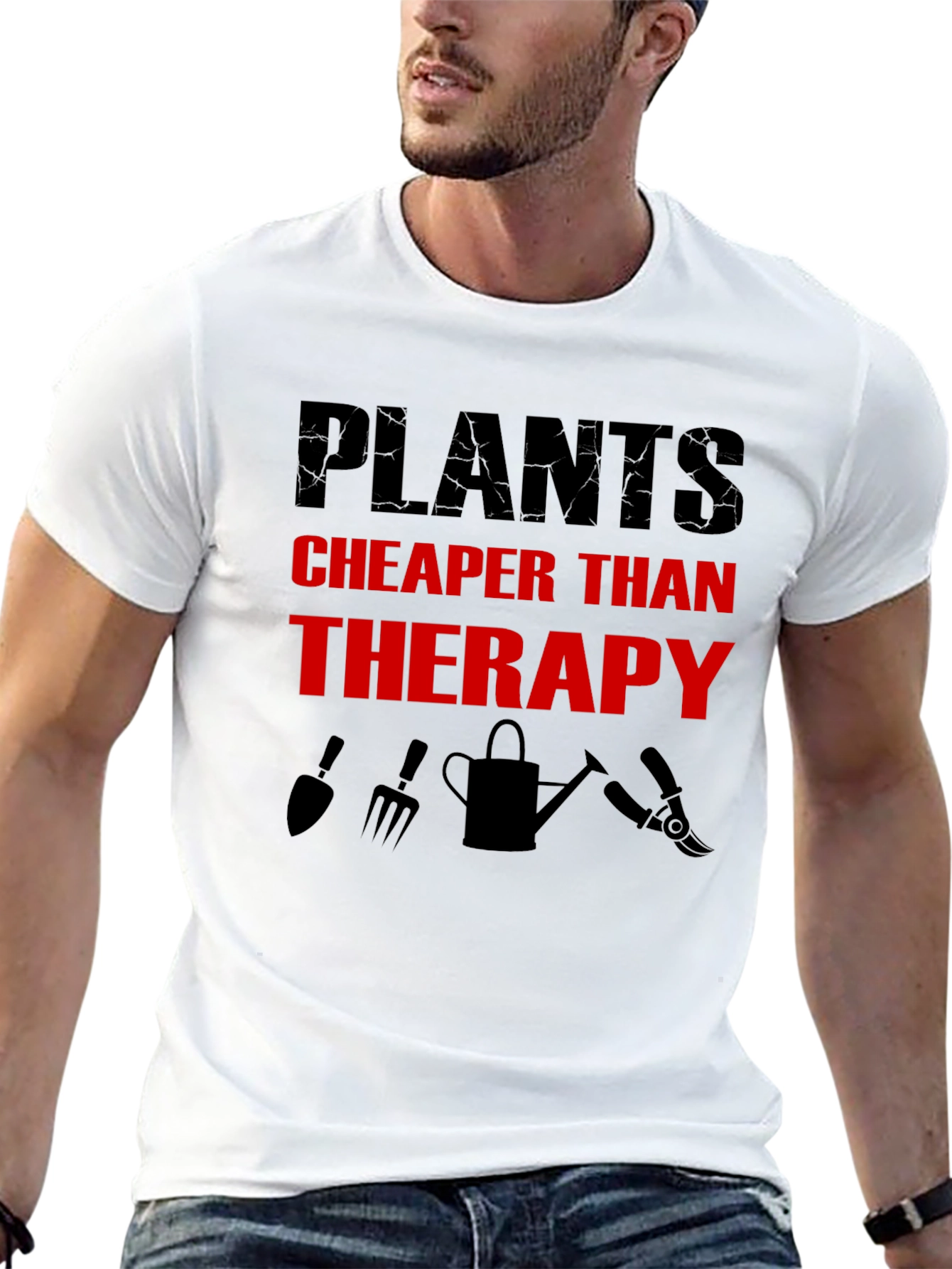 Plants Cheaper Than Therapy T-Shirt - Gardening Tee