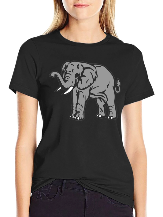 Elephant Graphic Black T-Shirt - Soft Cotton Tee