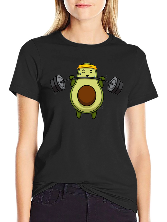 Avocado Lifting Barbell T-Shirt - Black