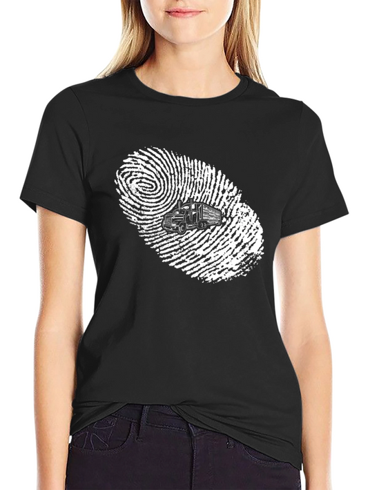 Truckers Identity T-Shirt - Unique Fingerprint Design